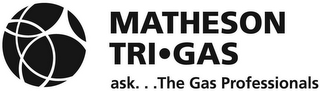MATHESON TRI-GAS ASK...THE GAS PROFESSIONALS logo