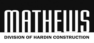 MATHEWS DIVISION OF HARDIN CONSTRUCTION logo