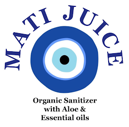 MATI JUICE ORGANIC SANITIZER WITH ALOE & ESSENTIAL OILS logo