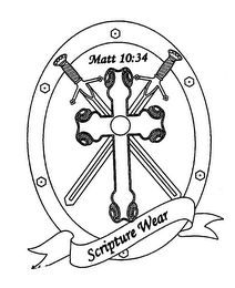 MATT 10:34 SCRIPTURE WEAR logo