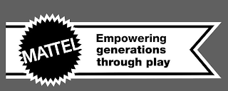 MATTEL EMPOWERING GENERATIONS THROUGH PLAY logo
