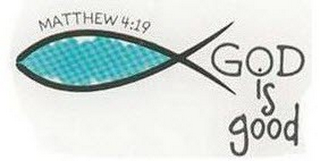 MATTHEW 4:19 GOD IS GOOD logo