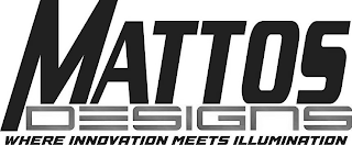MATTOS DESIGNS WHERE INNOVATION MEETS ILLUMINATION logo