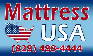 MATTRESS USA (828) 488-4444 logo