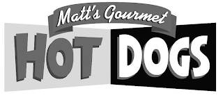MATT'S GOURMET HOT DOGS logo