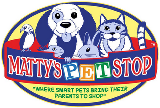 MATTY'S PET STOP "WHERE SMART PETS BRING THEIR PARENTS TO SHOP" logo
