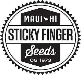 MAUI HI STICKY FINGER SEEDS OG 1973 logo