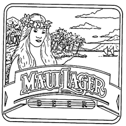 MAUI LAGER BEER logo