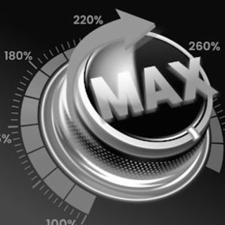 MAX 100% % 180% 220% 260% logo