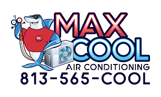 MAX COOL AIR CONDITIONING 813-565-COOL MC logo