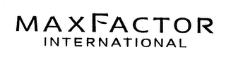 MAX FACTOR INTERNATIONAL logo