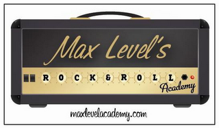 MAX LEVEL'S ROCK & ROLL ACADEMY MAXLEVELACADEMY.COM logo