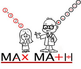 MAX MATH 1-3-2+2 + - X 1/2 03 logo