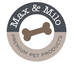 MAX & MILO PREMIUM PET PRODUCTS logo