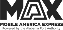 MAX MOBILE AMERICA EXPRESS POWERED BY THE ALABAMA PORT AUTHORITY logo
