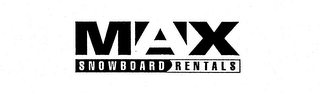 MAX SNOWBOARD RENTALS logo