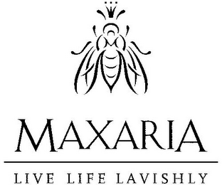 MAXARIA LIVE LIFE LAVISHLY logo