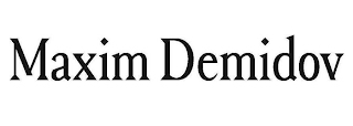 MAXIM DEMIDOV logo