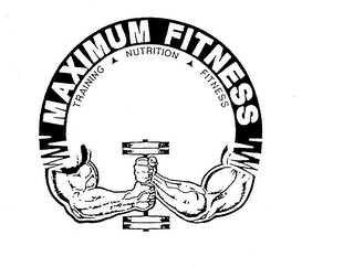 MAXIMUM FITNESS TRAINING NUTRITION FITNESS logo