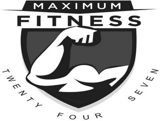 MAXIMUM FITNESS TWENTY FOUR SEVEN logo