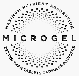 MAXIMUM NUTRIENT ABSORPTION MICROGEL BETTER THAN CAPSULES TABLETS POWDERS logo