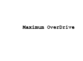 MAXIMUM OVERDRIVE logo