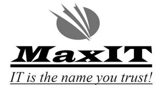 MAXIT IT IS THE NAME YOU TRUST! logo