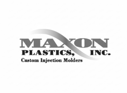 MAXON PLASTICS, INC. CUSTOM INJECTION MOLDERS logo
