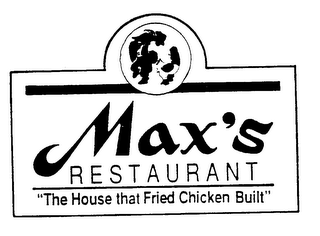 MAX'S RESTAURANT "THE HOUSE THAT FRIED CHICKEN BUILT" logo