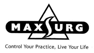 MAXSURG CONTROL YOUR PRACTICE, LIVE YOUR LIFE logo