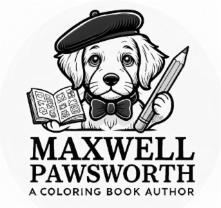 MAXWELL PAWSWORTH A COLORING BOOK AUTHOR logo