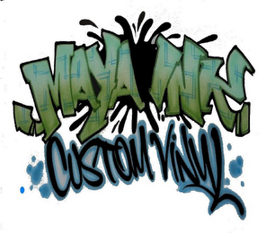 MAYA INK CUSTOM VINYL logo