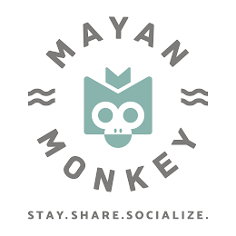 MAYAN MONKEY STAY. SHARE. SOCIALIZE. logo