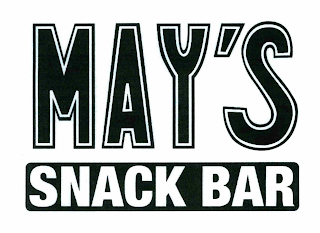 MAY'S SNACK BAR logo