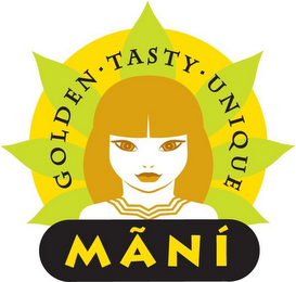 MAÑI GOLDEN. TASTY. UNIQUE logo