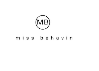 MB MISS BEHAVIN logo