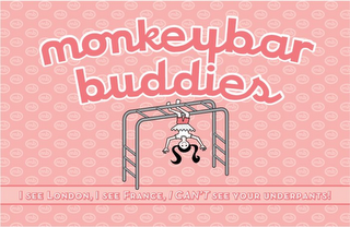 MB MONKEYBAR BUDDIES I SEE LONDON, I SEE FRANCE, I CAN'T SEE YOUR UNDERPANTS! logo