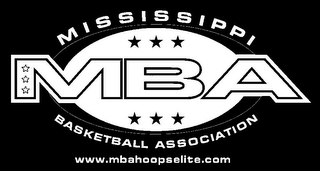 MBA MISSISSIPPI BASKETBALL ASSOCIATION WWW.MBAHOOPSELITE.COM logo