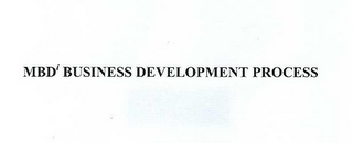 MBDI BUSINESS DEVELOPMENT PROCESS logo