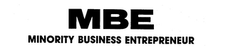 MBE MINORITY BUSINESS ENTREPRENEUR logo