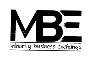 MBE MINORITY BUSINESS EXCHANGE logo