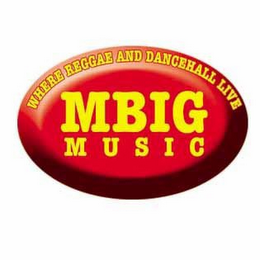 MBIG MUSIC WHERE REGGAE & DANCEHALL LIVES logo