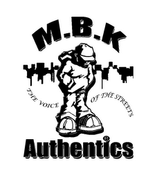 M.B.K AUTHENTICS THE VOICE OF THE STREETS logo