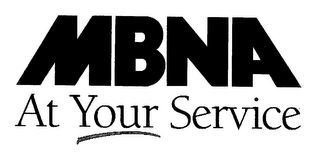 MBNA AT YOUR SERVICE logo