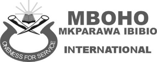 MBOHO MKPARAWA IBIBIO INTERNATIONAL ONENESS FOR SERVICE logo