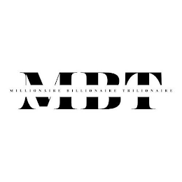 MBT MILLIONAIRE BILLIONAIRE TRILLIONAIRE logo