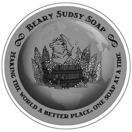 MC BEARY SUDSY SOAP MC MAKING THE WORLD A BETTER PLACE, ONE SOAP AT A TIME logo