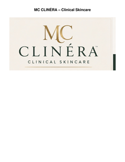 MC CLINERA CLINICAL SKINCARE logo