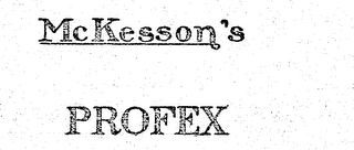 MC KESSON'S PROFEX logo