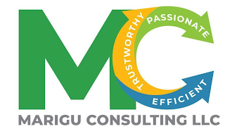 MC MARIGU CONSULTING LLC PASSIONATE TRUSTWORTHY EFFICIENT logo
